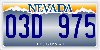 NV license plate 03D975