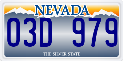 NV license plate 03D979