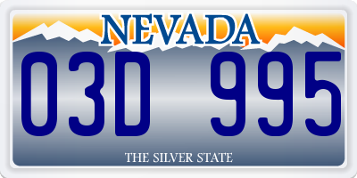 NV license plate 03D995