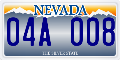 NV license plate 04A008