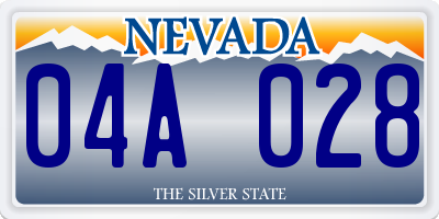NV license plate 04A028