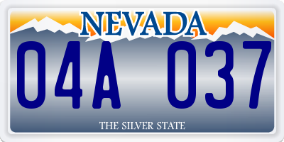 NV license plate 04A037