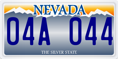 NV license plate 04A044