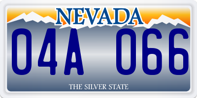 NV license plate 04A066