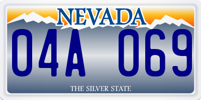 NV license plate 04A069