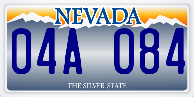 NV license plate 04A084