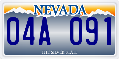 NV license plate 04A091