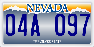 NV license plate 04A097