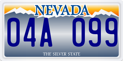 NV license plate 04A099