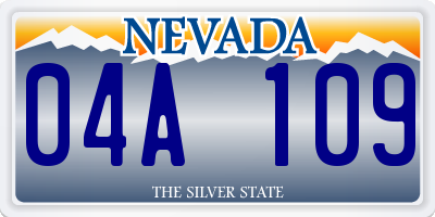NV license plate 04A109