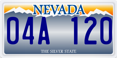 NV license plate 04A120