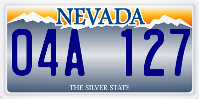 NV license plate 04A127