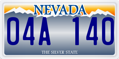 NV license plate 04A140
