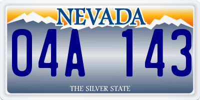 NV license plate 04A143