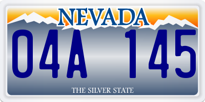 NV license plate 04A145