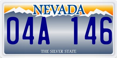 NV license plate 04A146