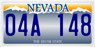 NV license plate 04A148