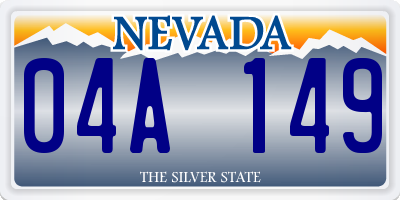 NV license plate 04A149