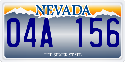 NV license plate 04A156