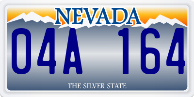 NV license plate 04A164