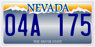 NV license plate 04A175