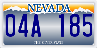 NV license plate 04A185