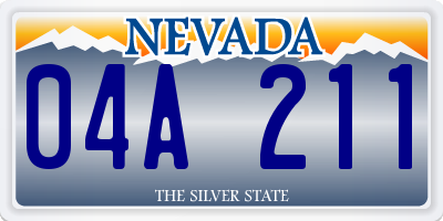 NV license plate 04A211