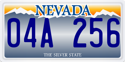 NV license plate 04A256