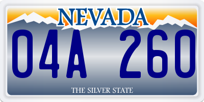 NV license plate 04A260