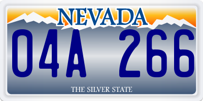 NV license plate 04A266