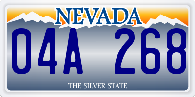 NV license plate 04A268