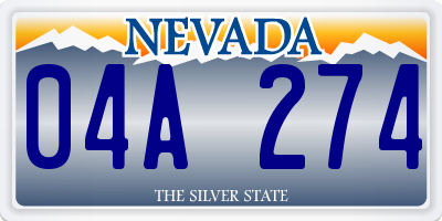 NV license plate 04A274