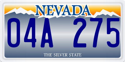 NV license plate 04A275