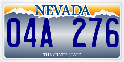 NV license plate 04A276