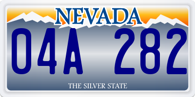 NV license plate 04A282