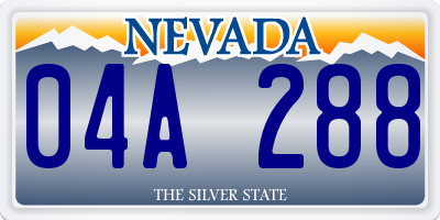 NV license plate 04A288