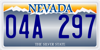 NV license plate 04A297