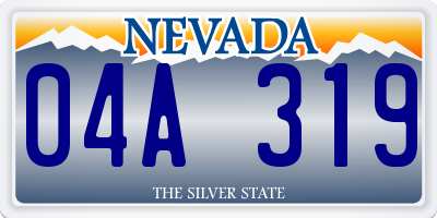 NV license plate 04A319