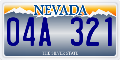 NV license plate 04A321