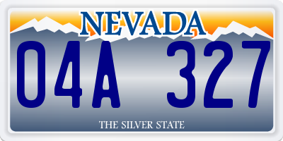 NV license plate 04A327