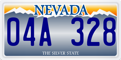 NV license plate 04A328