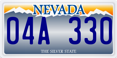 NV license plate 04A330