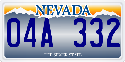 NV license plate 04A332