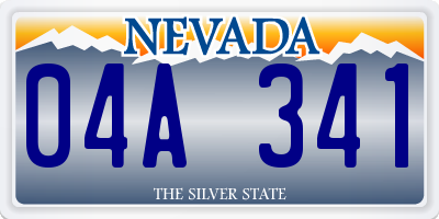 NV license plate 04A341