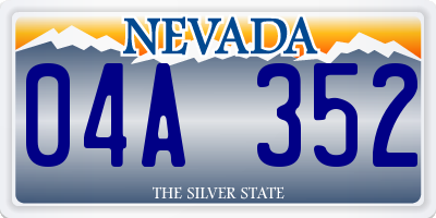 NV license plate 04A352