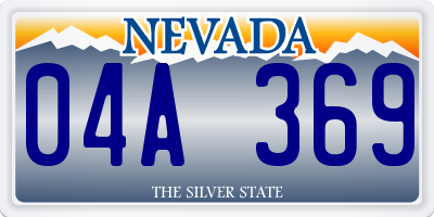 NV license plate 04A369