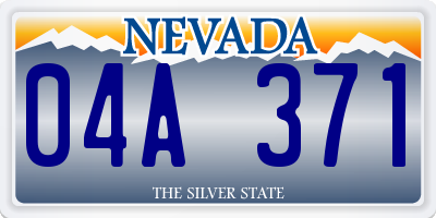 NV license plate 04A371