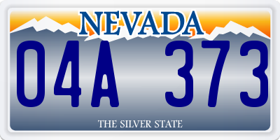 NV license plate 04A373