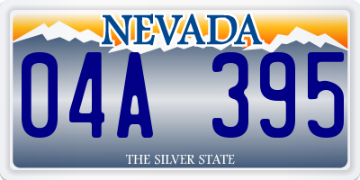 NV license plate 04A395