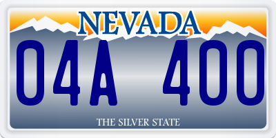 NV license plate 04A400